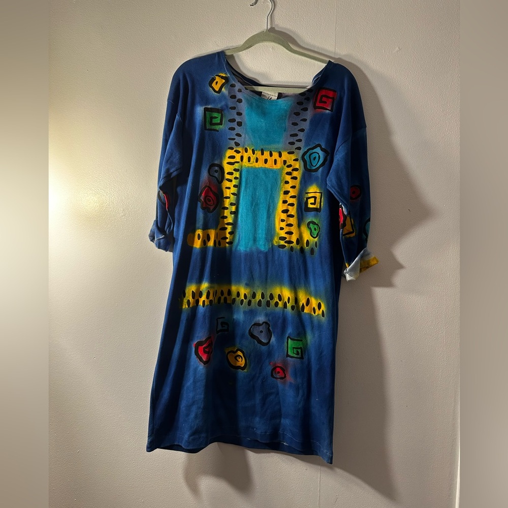 Vintage designer AHNI Dress art to wear by anni and company size med